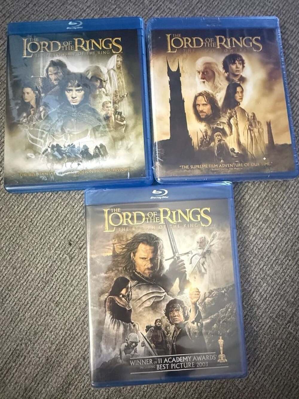The Lord Of The Rings Blu-Ray Movie Lot Trilogy Set (2 unopened)